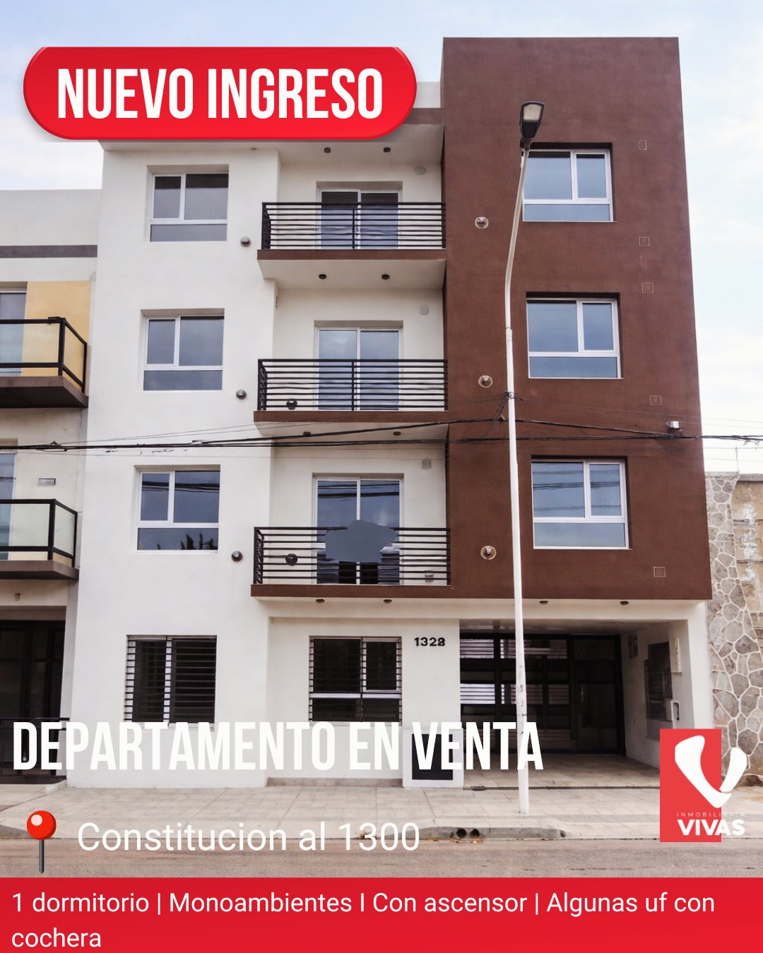 Edificio con departamentos monoambientes y de un dormitorio en venta